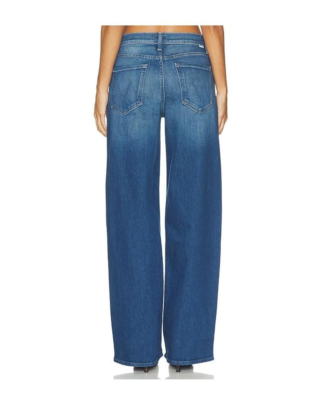 Mother Blue The Rerun Zip Sneak Jeans