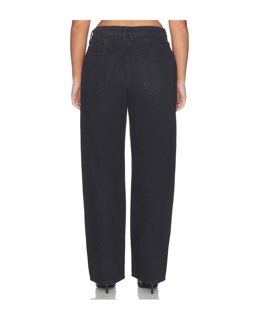 GOOD AMERICAN Black Good Petite 90S Relaxed Jeans