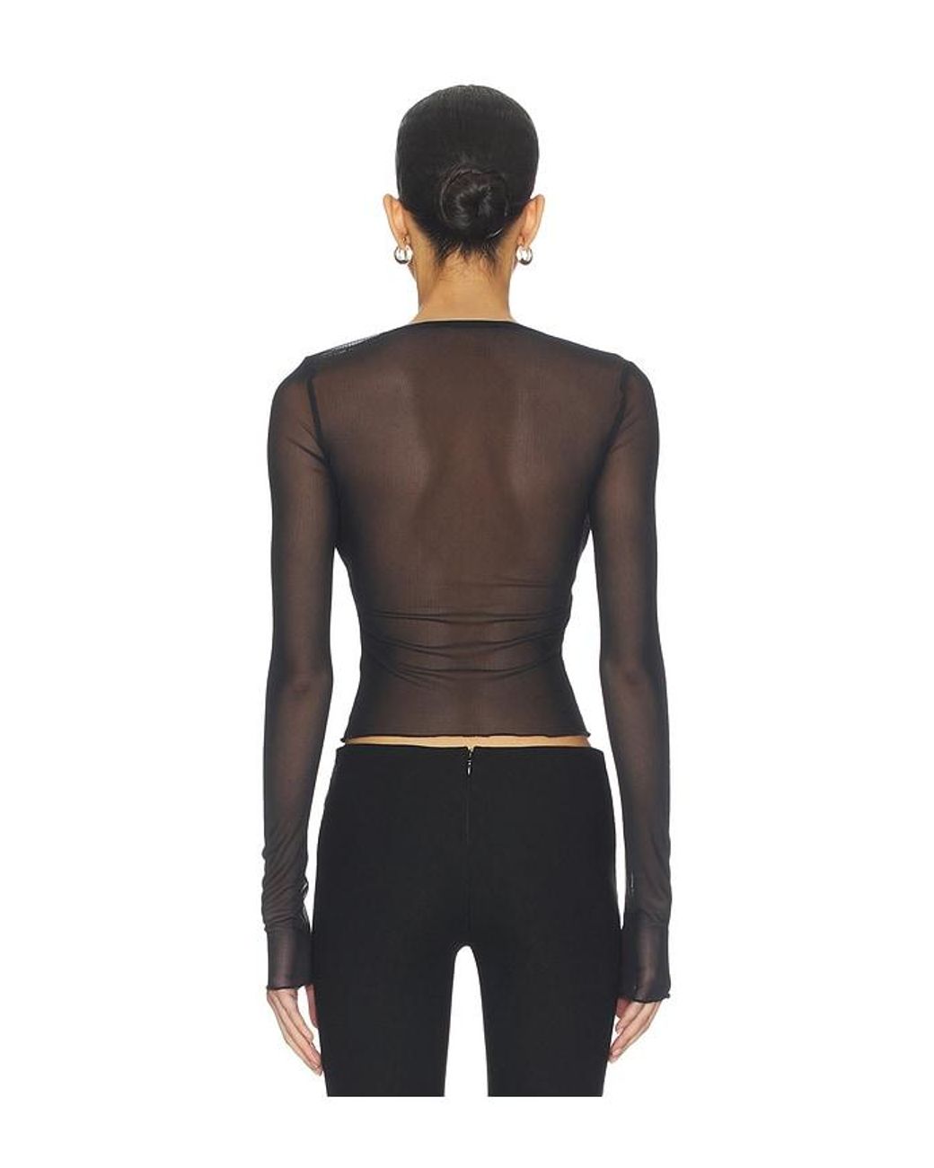 I.AM.GIA Black Silo Sleeve Top