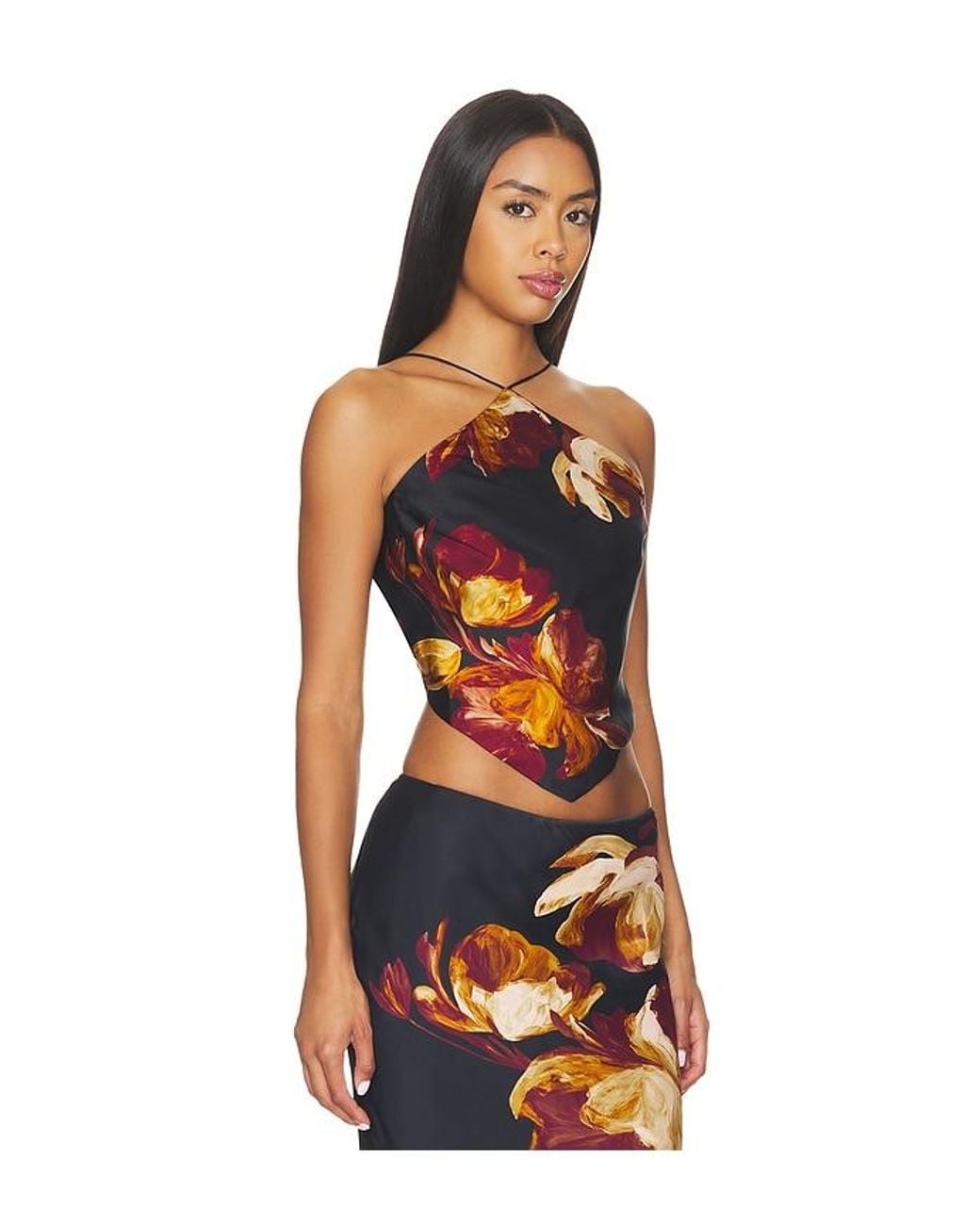 Rococo Sand Orange Halter Neck Top