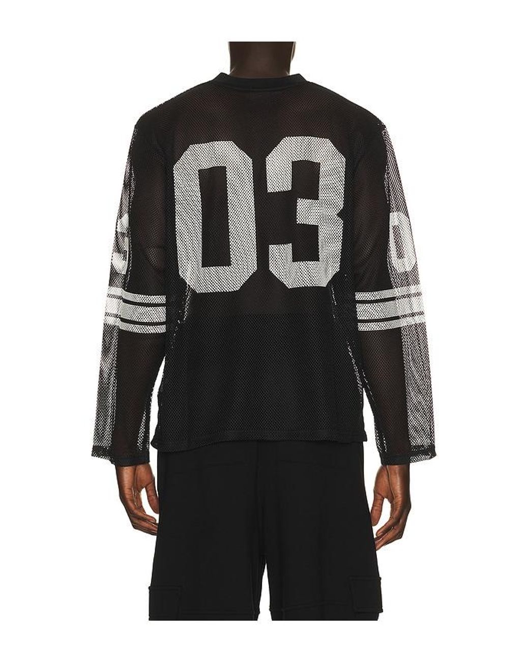 BBCICECREAM Black Zone Long Sleeve Mesh Tee for men