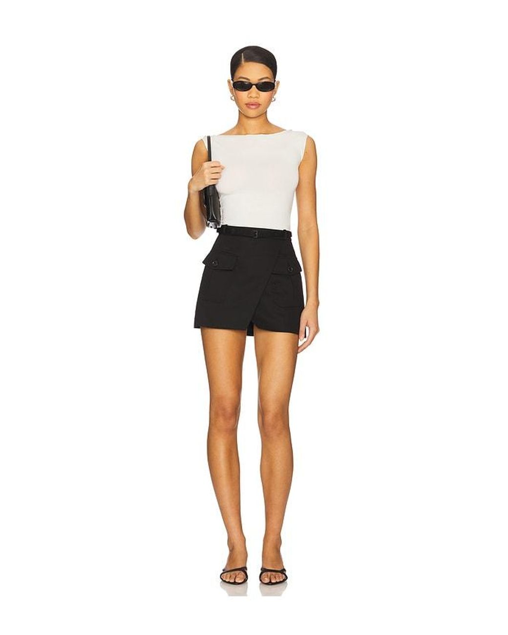 FRAME Black The Utility Cargo Skirt