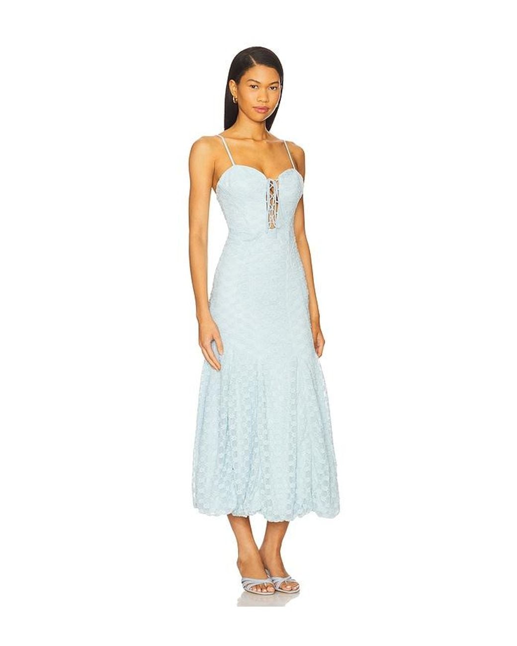 Bardot White Midi-Kleid Delaney