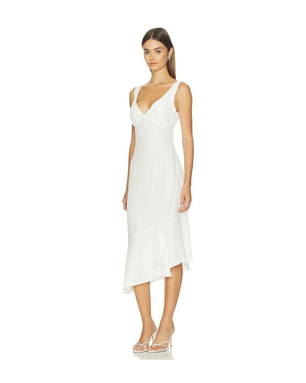 GUIZIO White Celine Slip Dress
