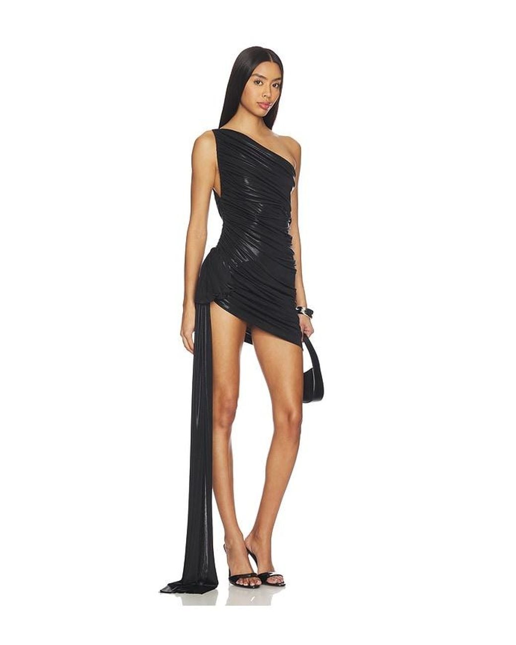 Norma Kamali Black Pickleball Diana Dress With Bow
