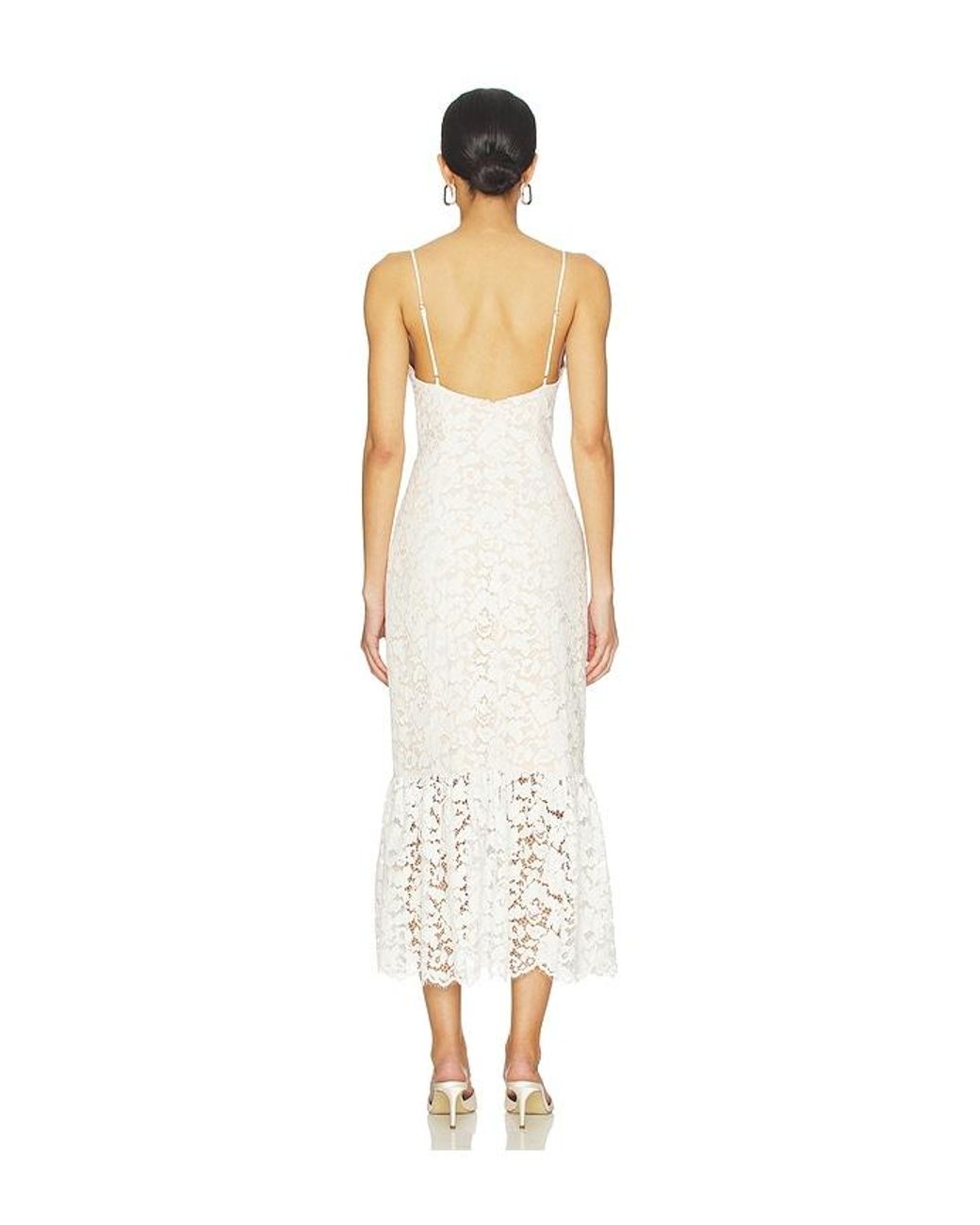 Lovers + Friends White Teagan Midi Dress