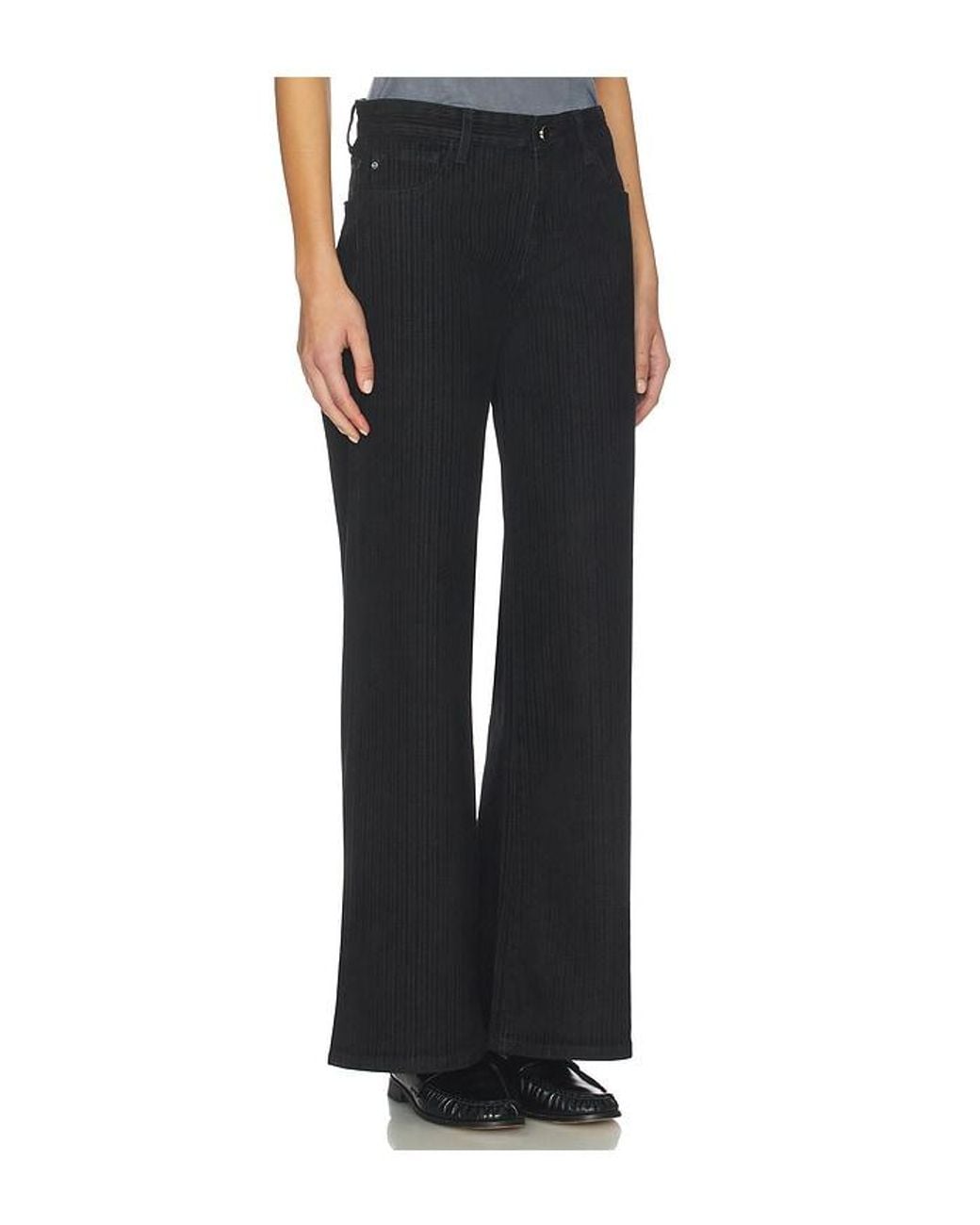 AG Jeans Black Saige Wide Jeans
