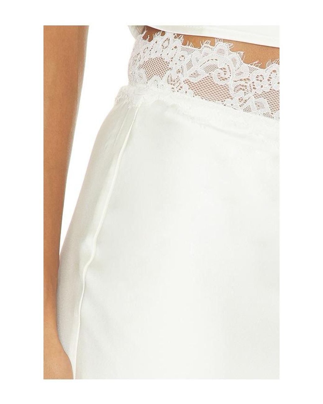 MORE TO COME White Rowan Lace Midi Skirt