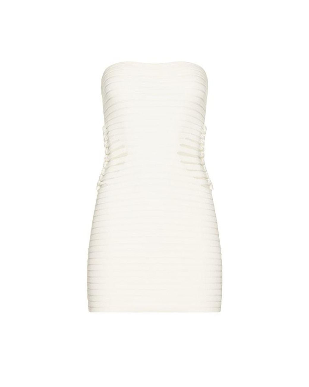 HAELO White Braided Tubular Dress