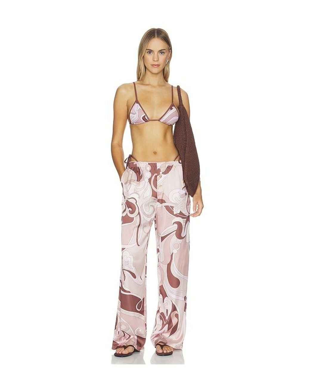 Pantalón Pierna Ancha Chance En Color Marrón Talla (También En M, Xl, Xs) Cin Cin de color Multicolor