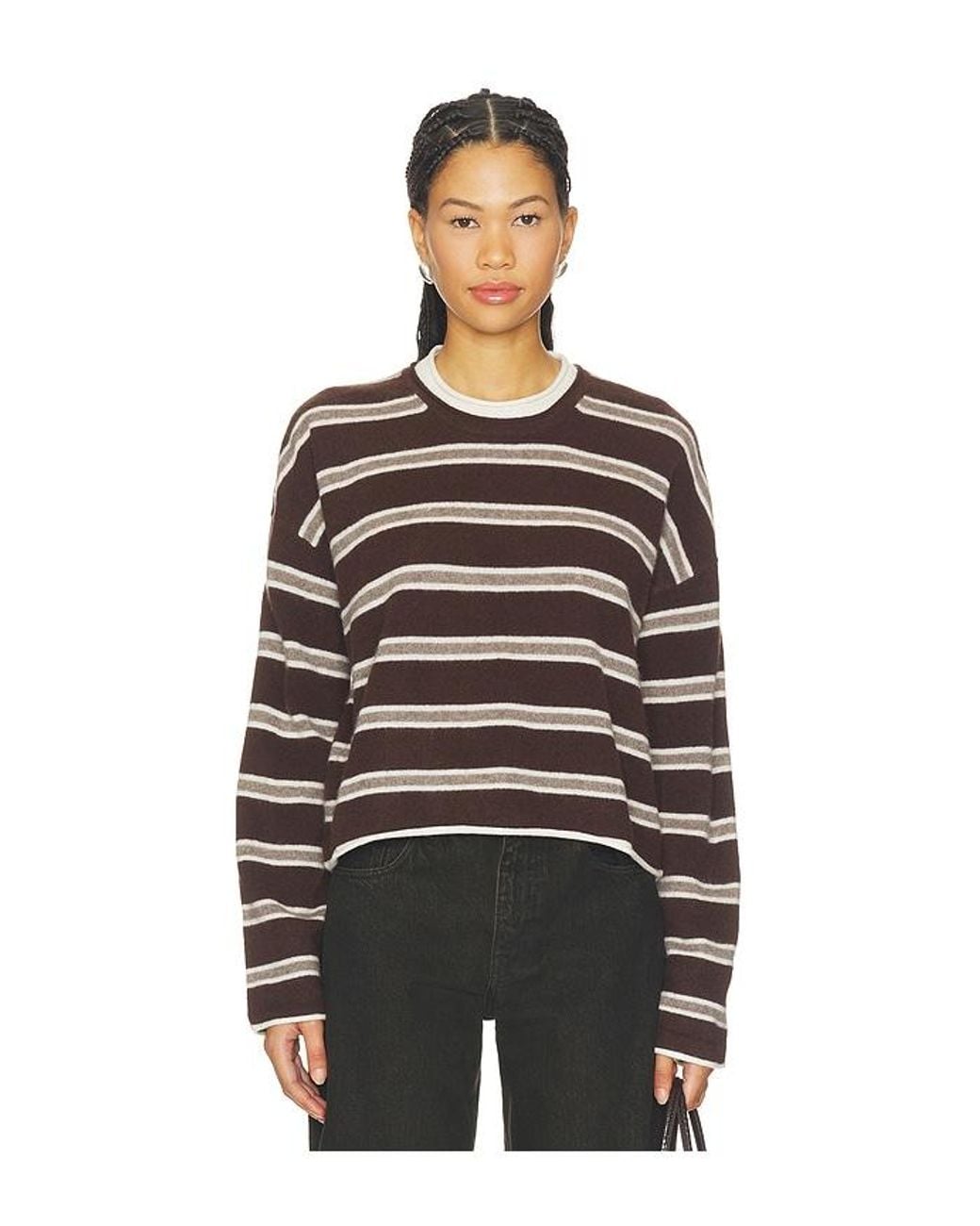 La Ligne Black Striped Dominick Sweater