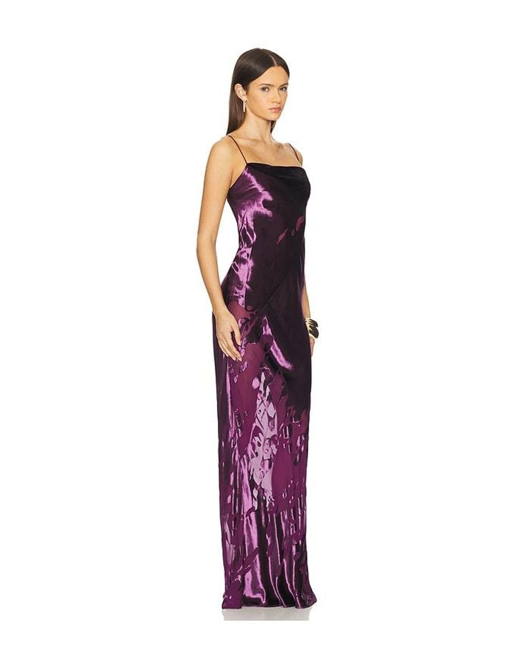 The Sei Purple Cowl Bias Gown
