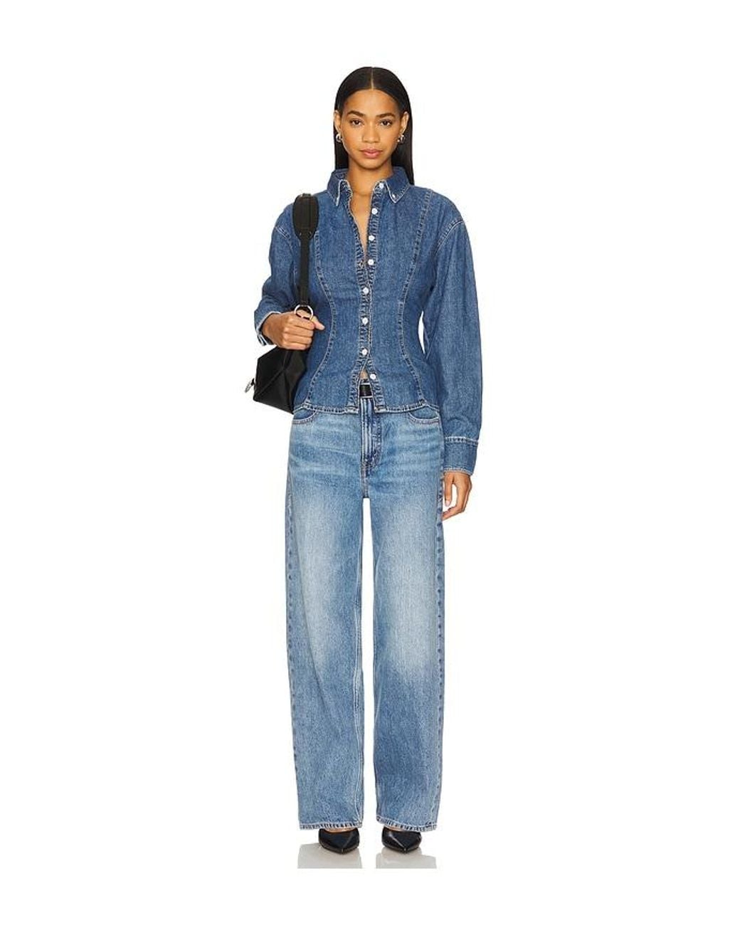 GOOD AMERICAN Blue Good Standard Baggy Jeans
