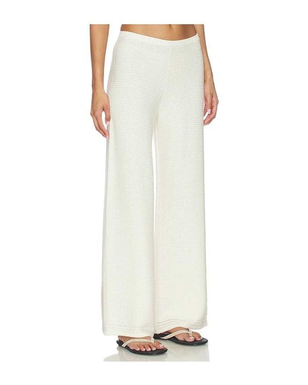 La Ligne White Crochet Pant