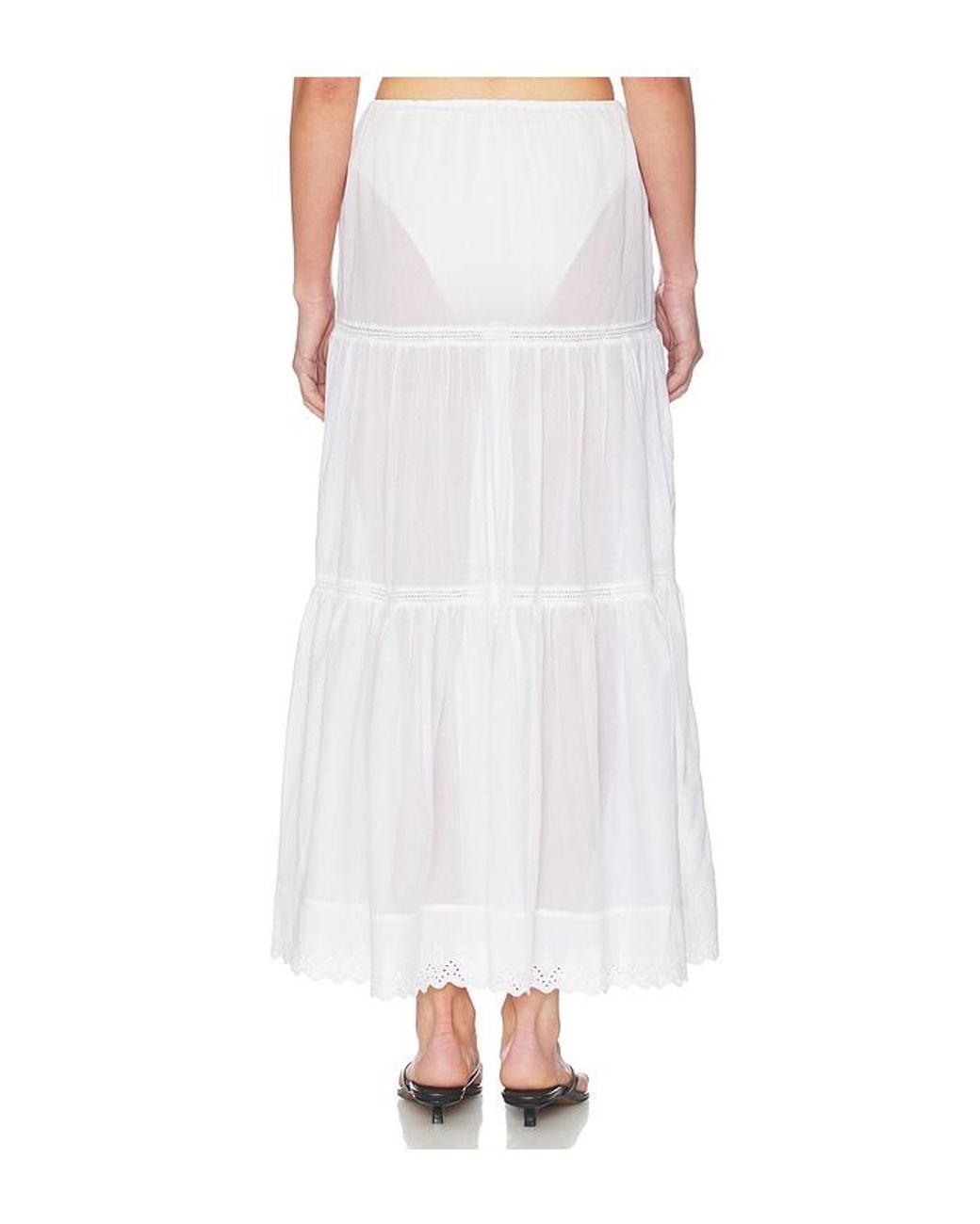 Tularosa White Topaz Midi Skirt