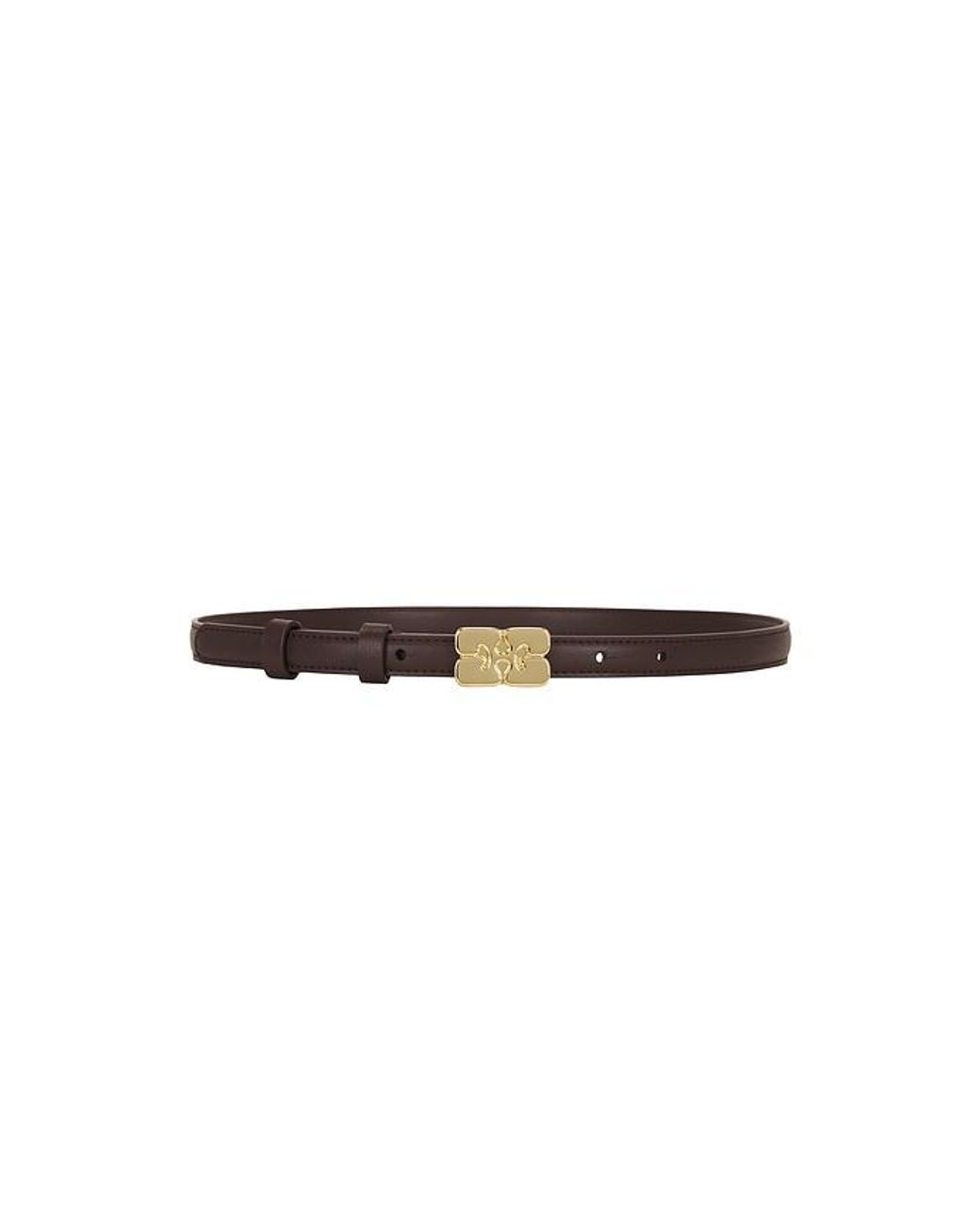 Ganni White Kat Belt Small