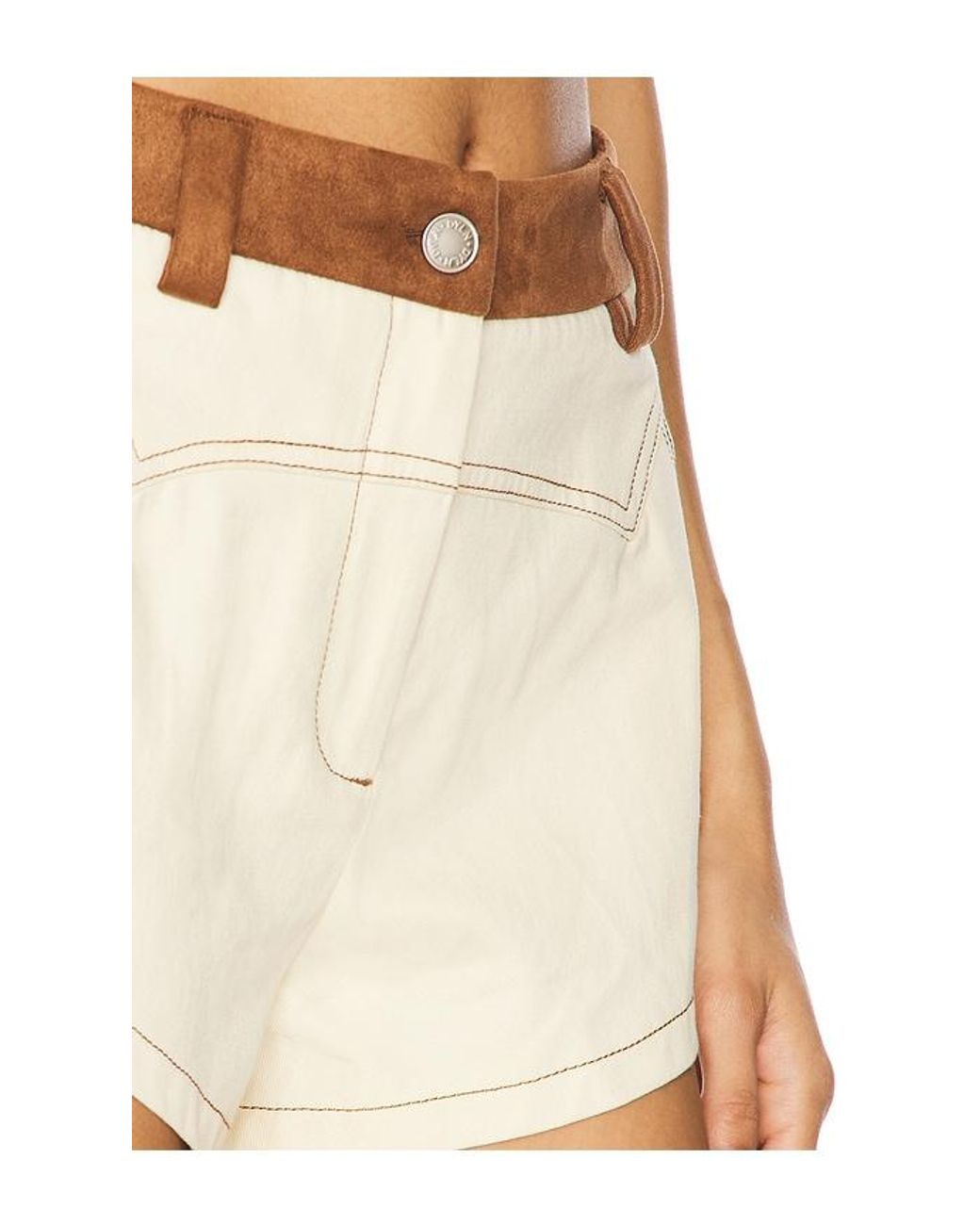 BY.DYLN White X Revolve Donella Micro Shorts