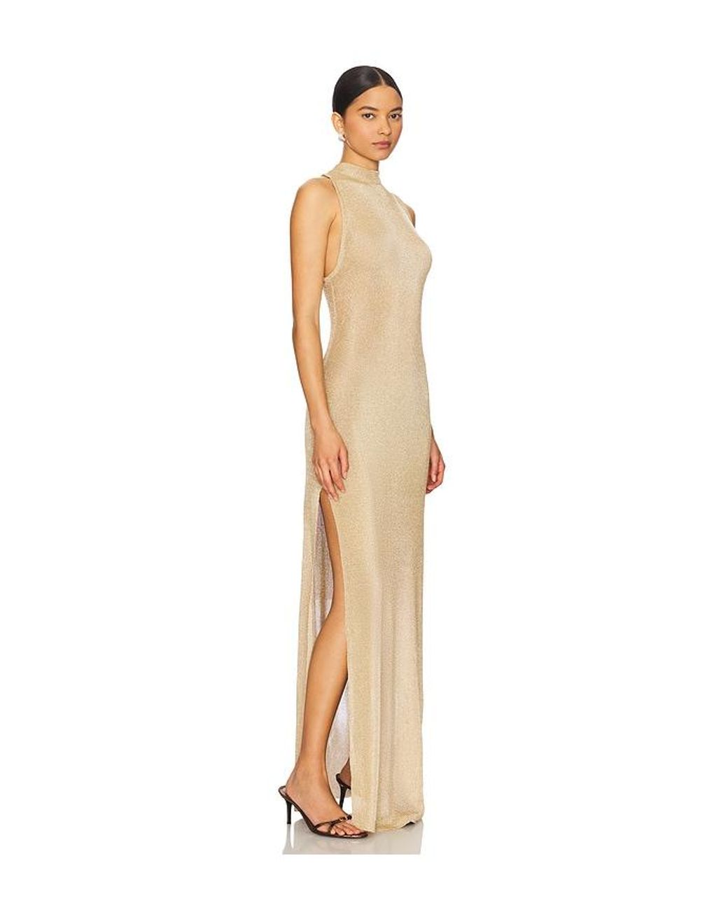 SER.O.YA Natural Henne Metallic Dress