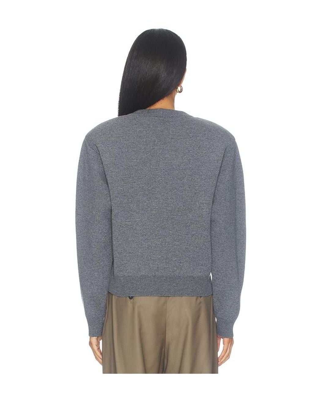 Rohe Blue Statement Shoulder Crewneck Sweater