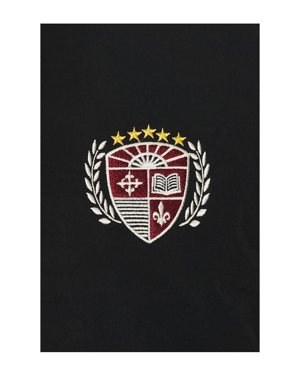 Guess Black Embroidered Track Jacket for men