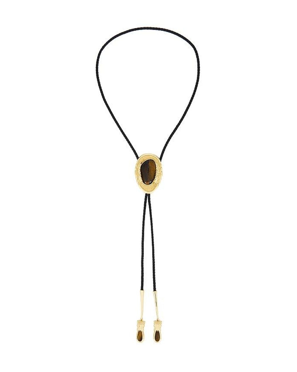 petit moments Black Dolly Bolo Tie Necklace