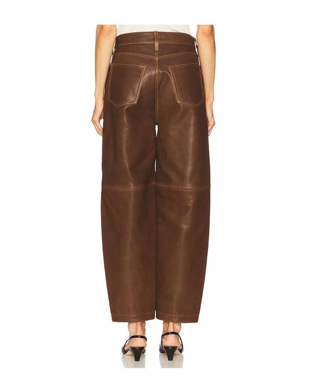 Jonathan Simkhai Brown Waldon Curved Leg Pant
