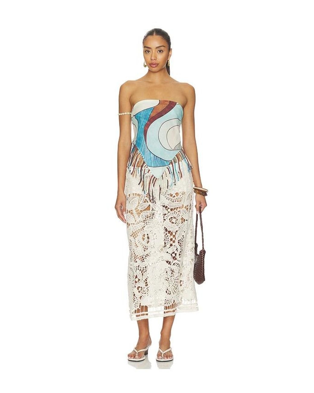 ROAME. Blue Rara Fringe Scarf
