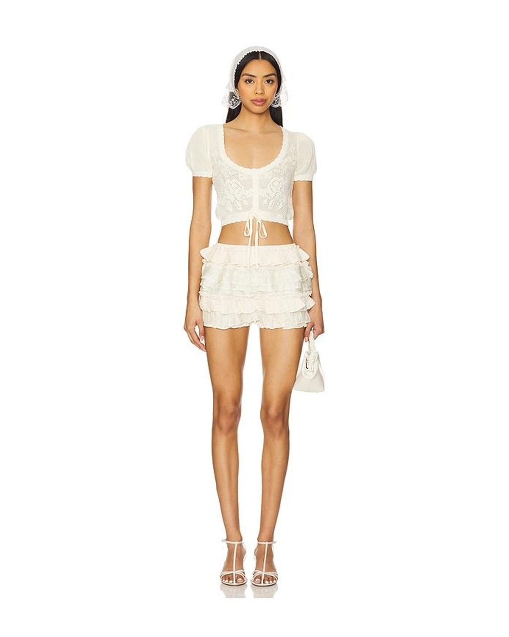 MAJORELLE White Penney Short