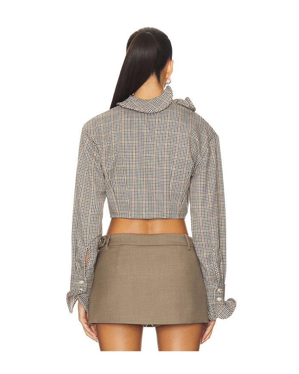 MSGM Brown Viscose Blend Shirt