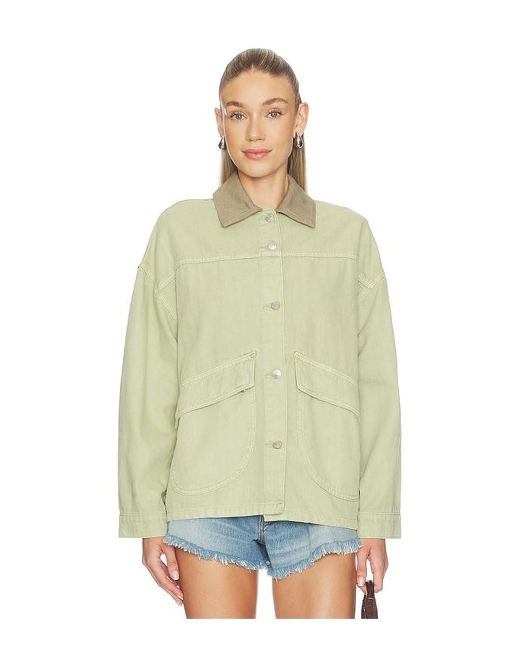 Free People White X We The Free Lemon Denim Jacket