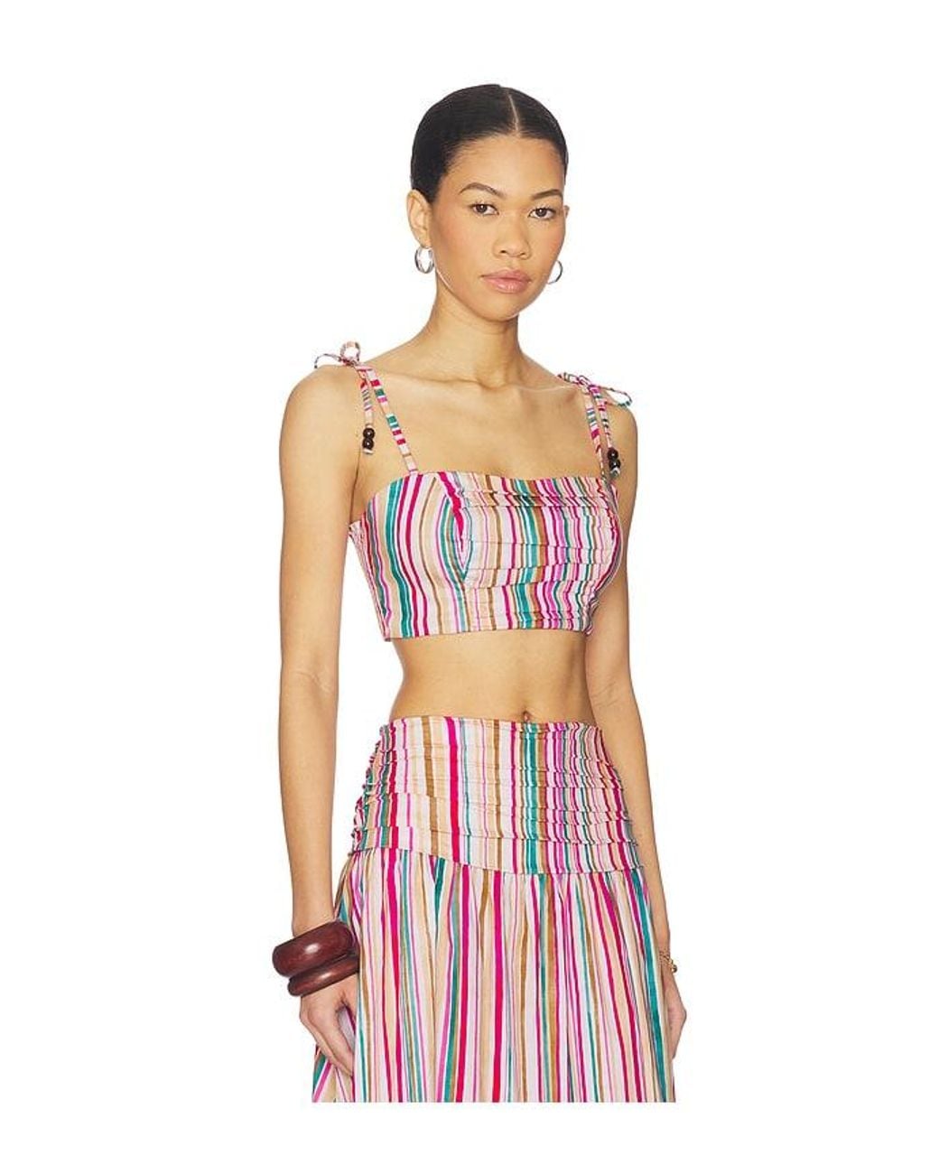Peixoto Red Ezra Cropped Top