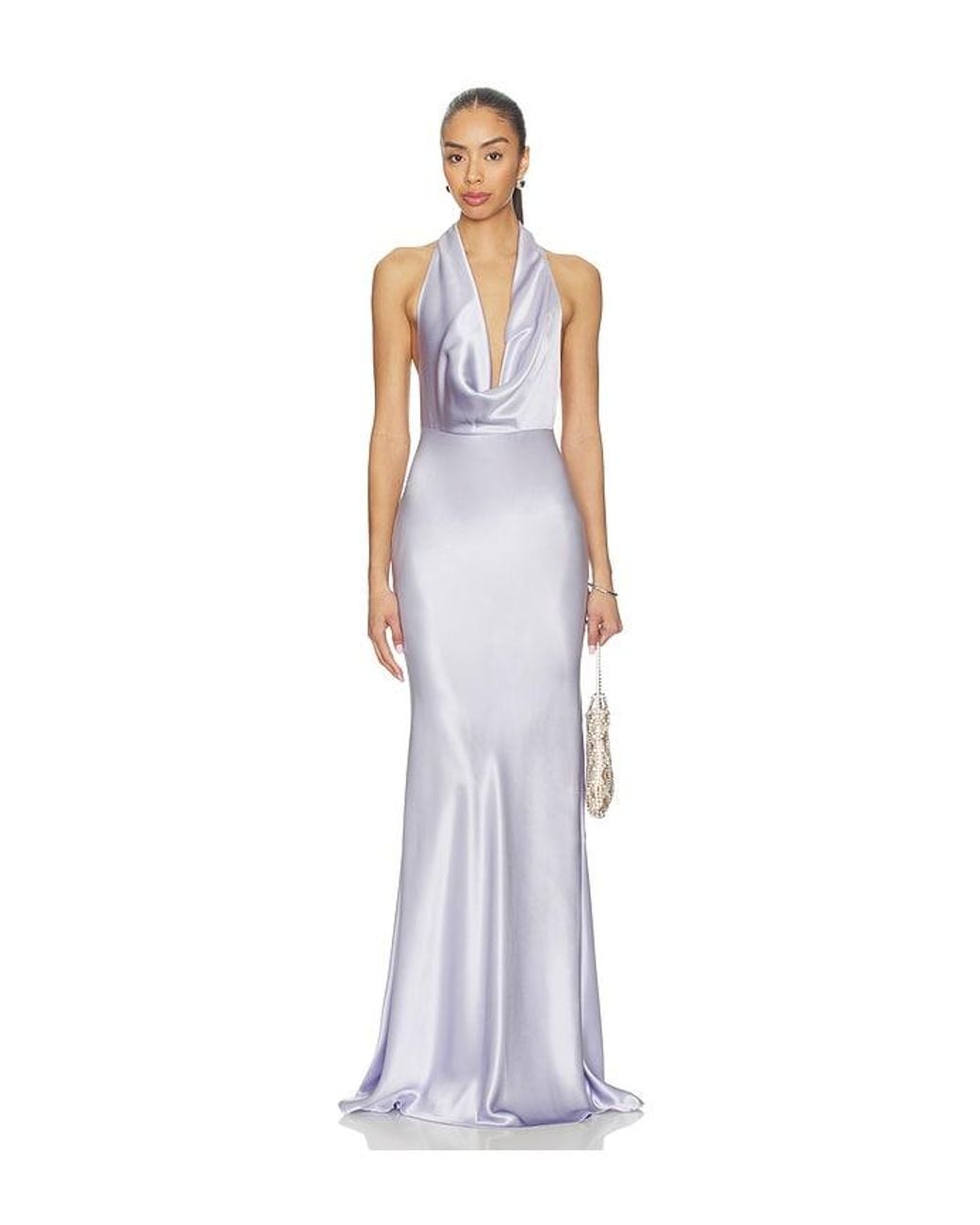 SAU LEE White Pearl Gown