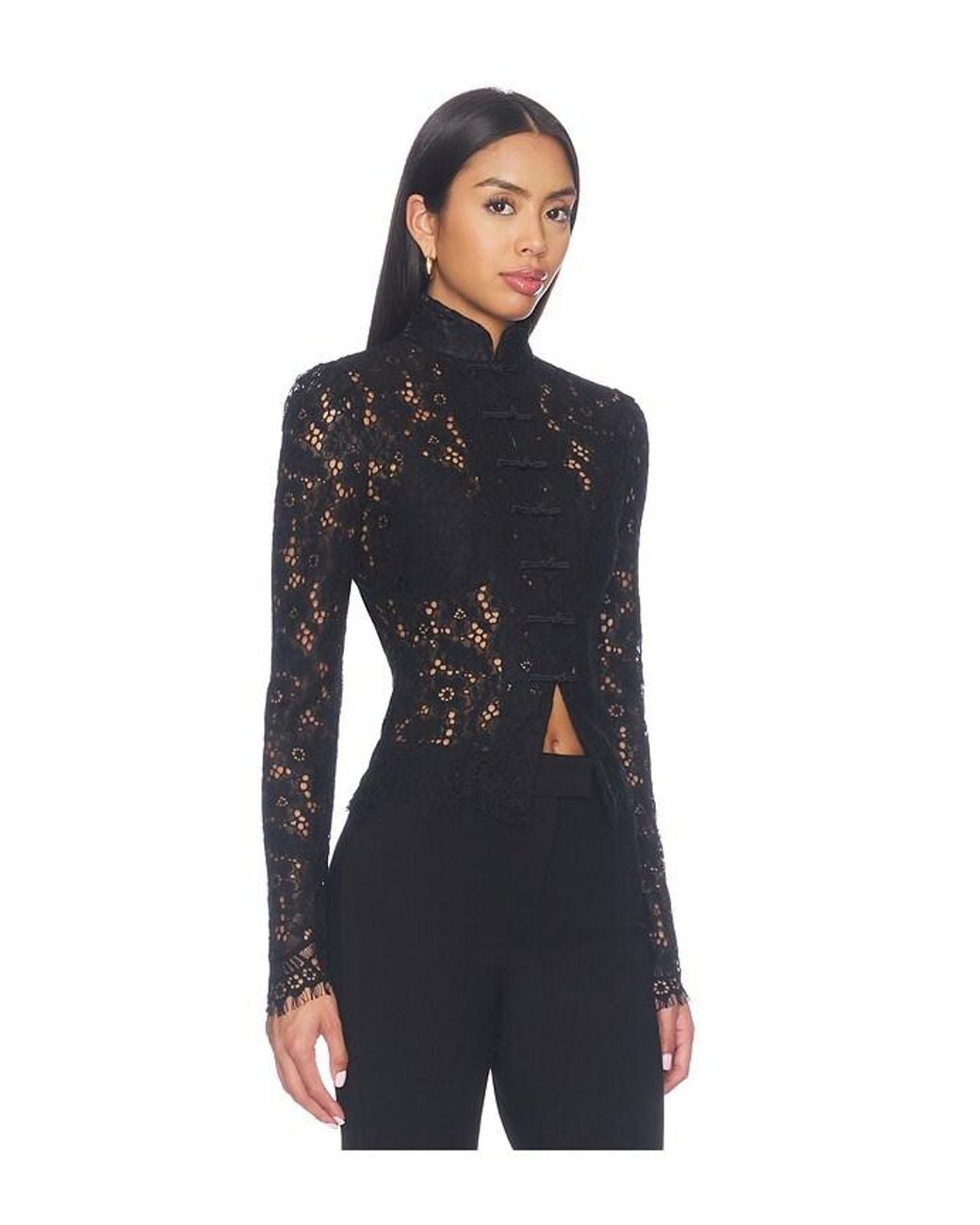 SAU LEE Black X Revolve Roberta Top