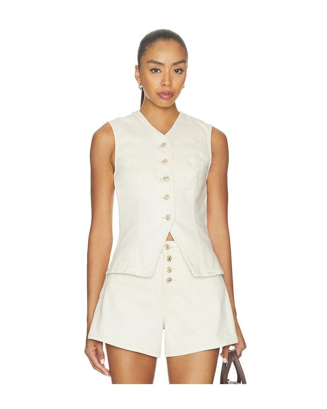7 For All Mankind White Lady Vest