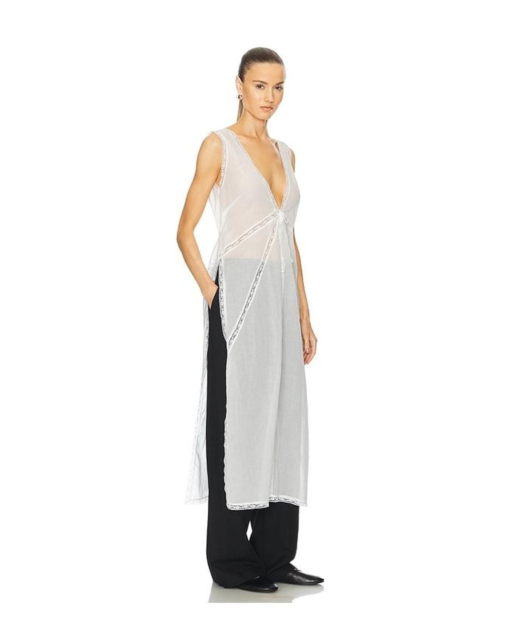 Helsa White Voile Daylight Nightgown