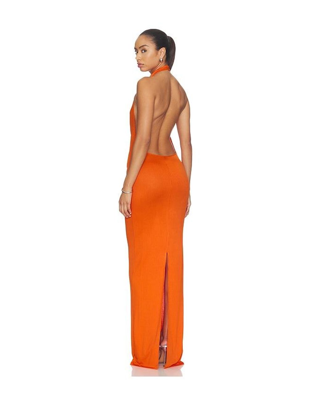ÉTERNE Orange Gisele Maxi Dress