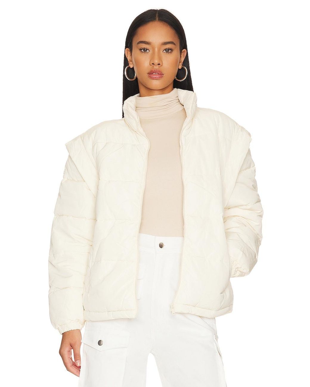 WeWoreWhat Snap Off Sleeve Puffer Jacket in White | Lyst
