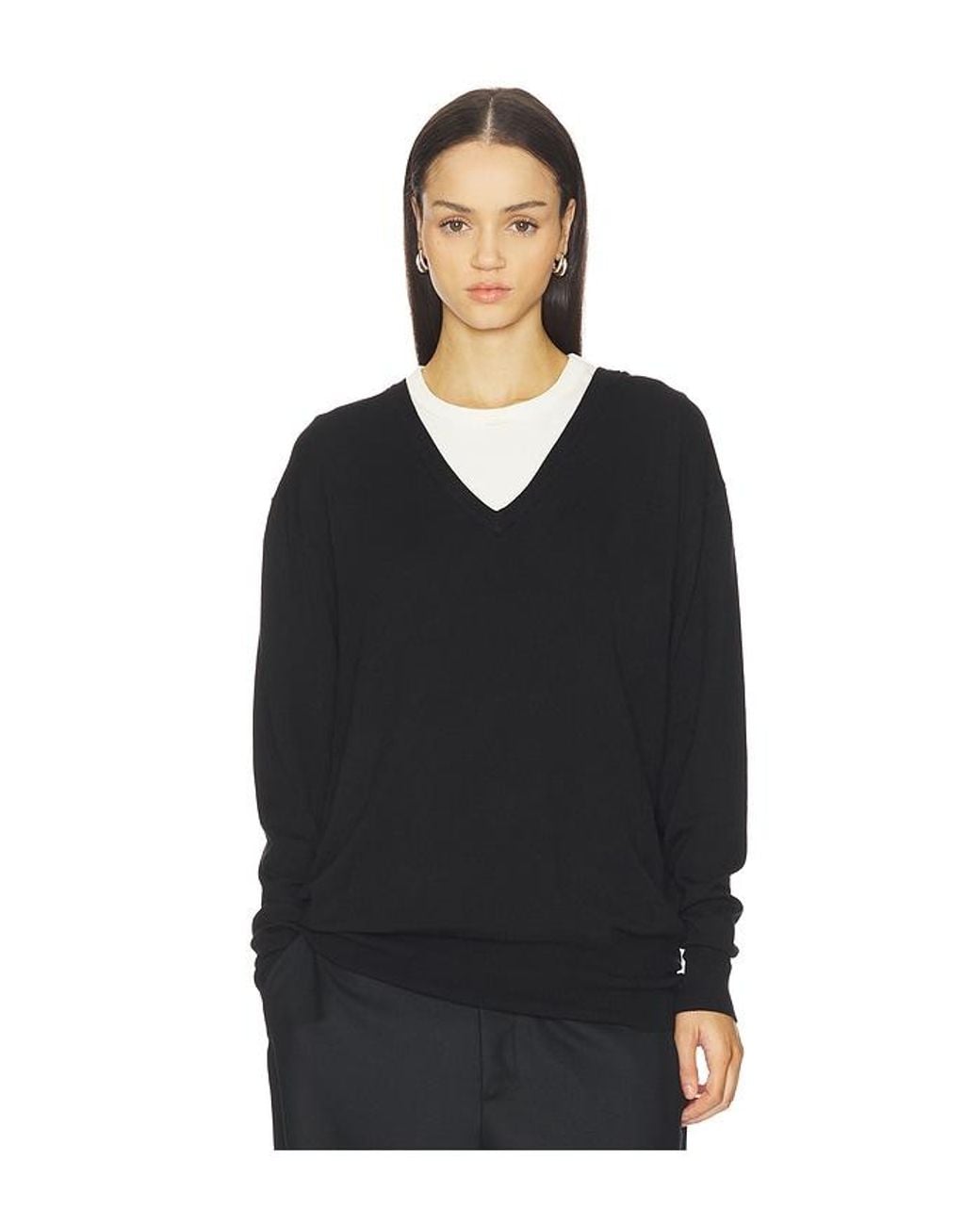 ALL THE WAYS Black Astoria V Neck Sweater