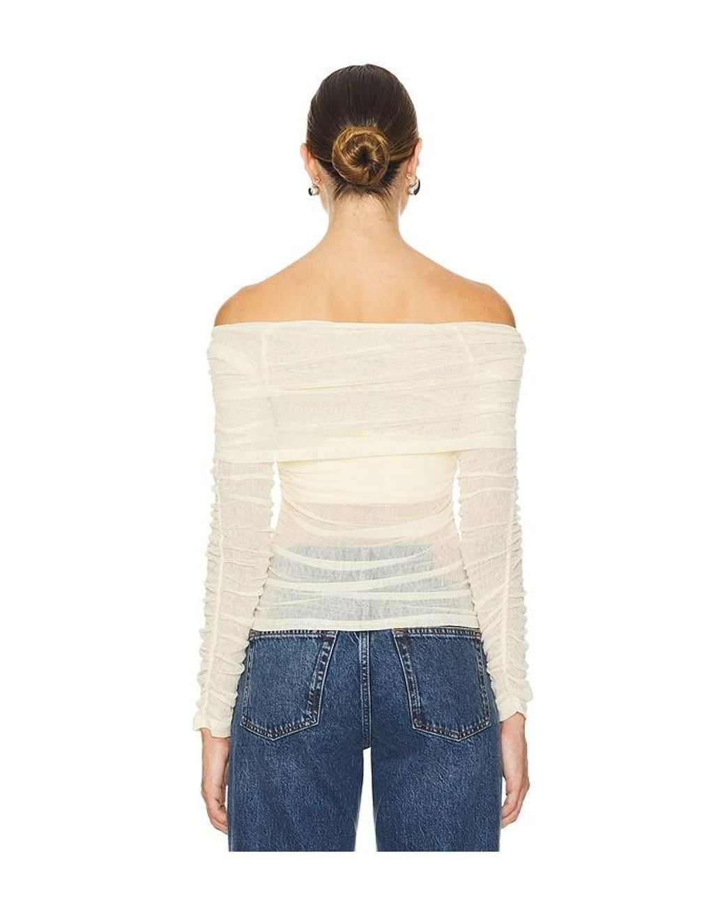 SOVERE Blue Rise Mesh Top