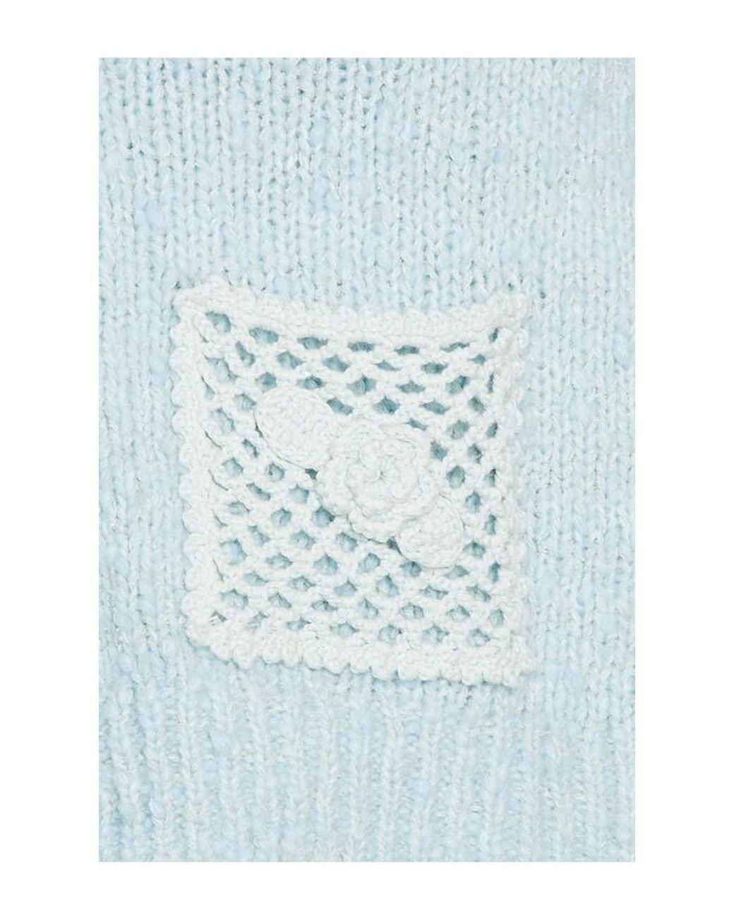 Stone Cold Fox Blue X Revolve Adalene Crochet Collar Cardigan