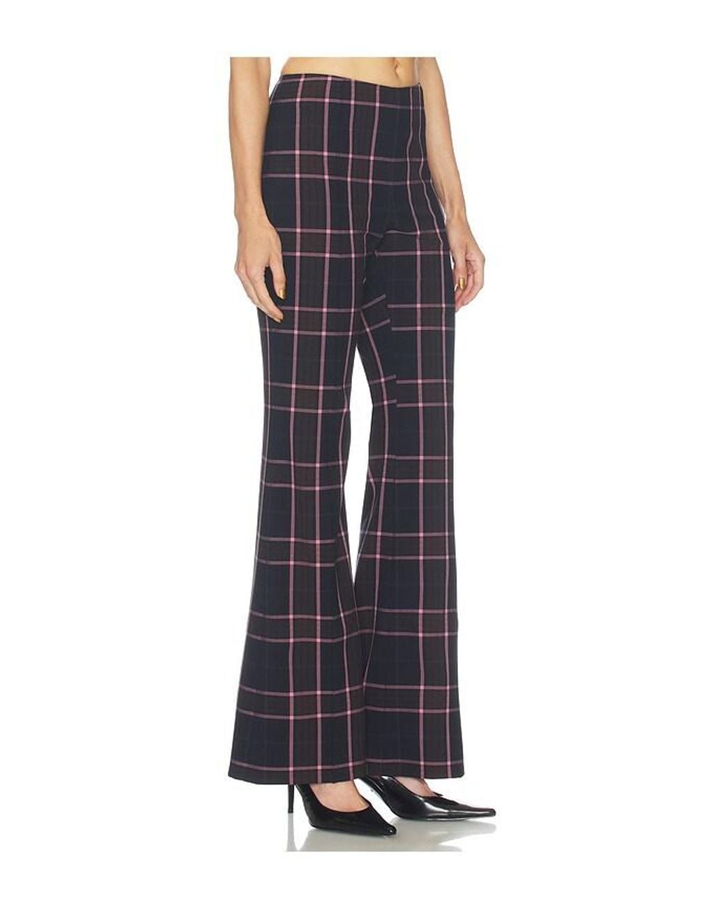 Smythe Blue Pintuck Flare Pant