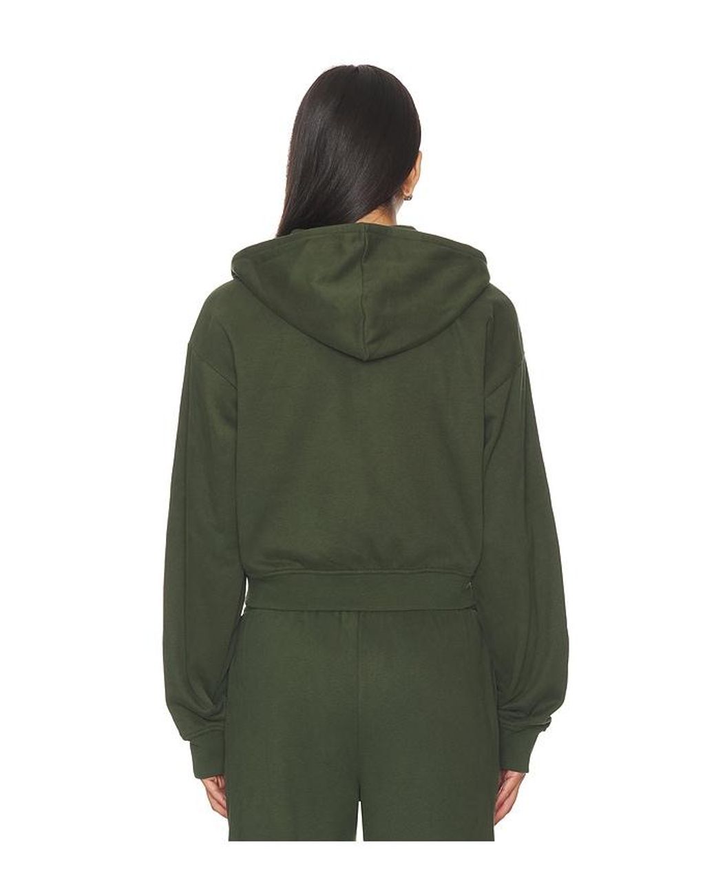 Beyond Yoga Green Luxe Fleece Zip Up Hoodie
