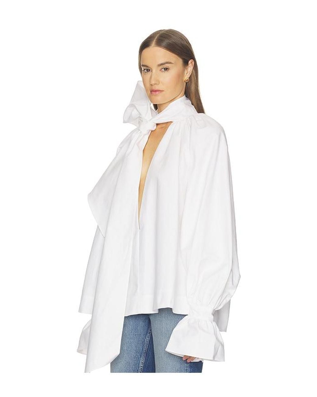 Helsa Blue Voluminous Blouse
