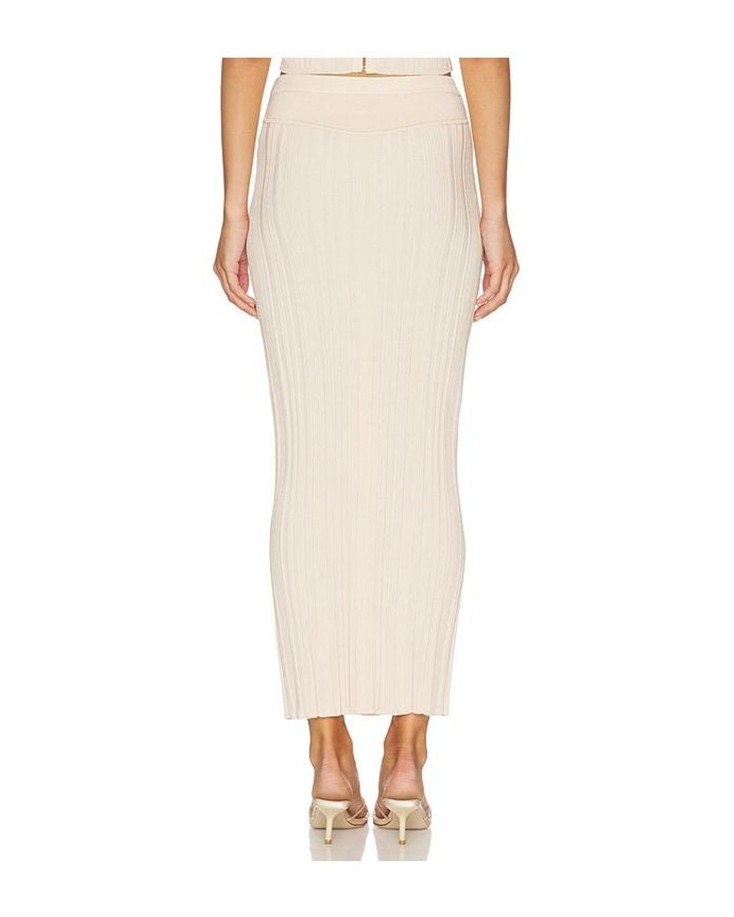 Fleur du Mal White Three Way Rib Skirt