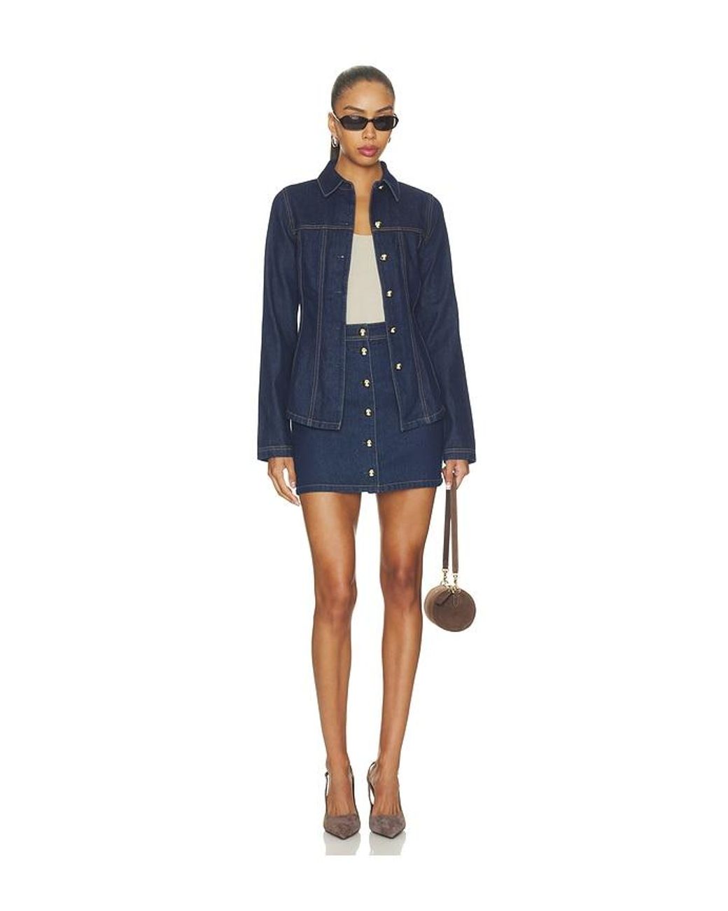 Lovers + Friends Blue Meredith Denim Jacket