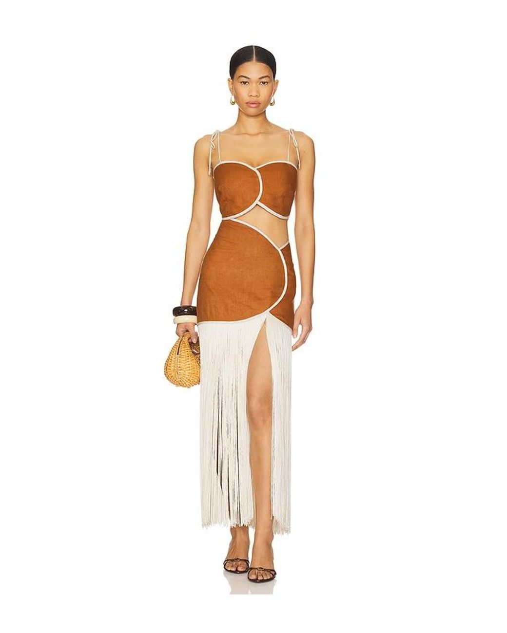 AZULU Orange Ariel Top