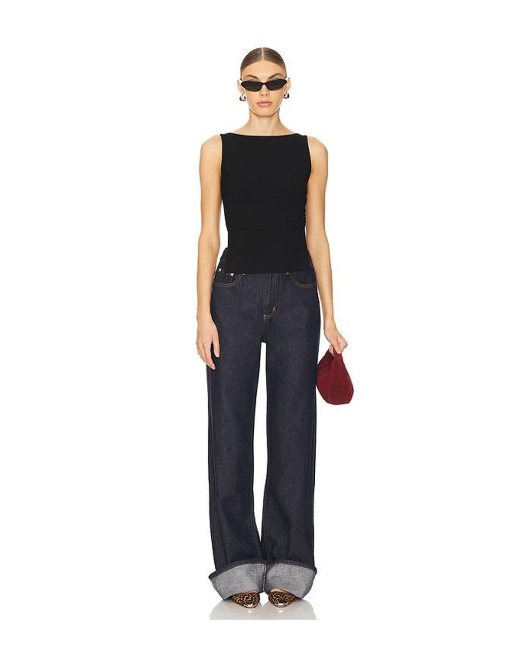 ALL THE WAYS Black Jessica Top