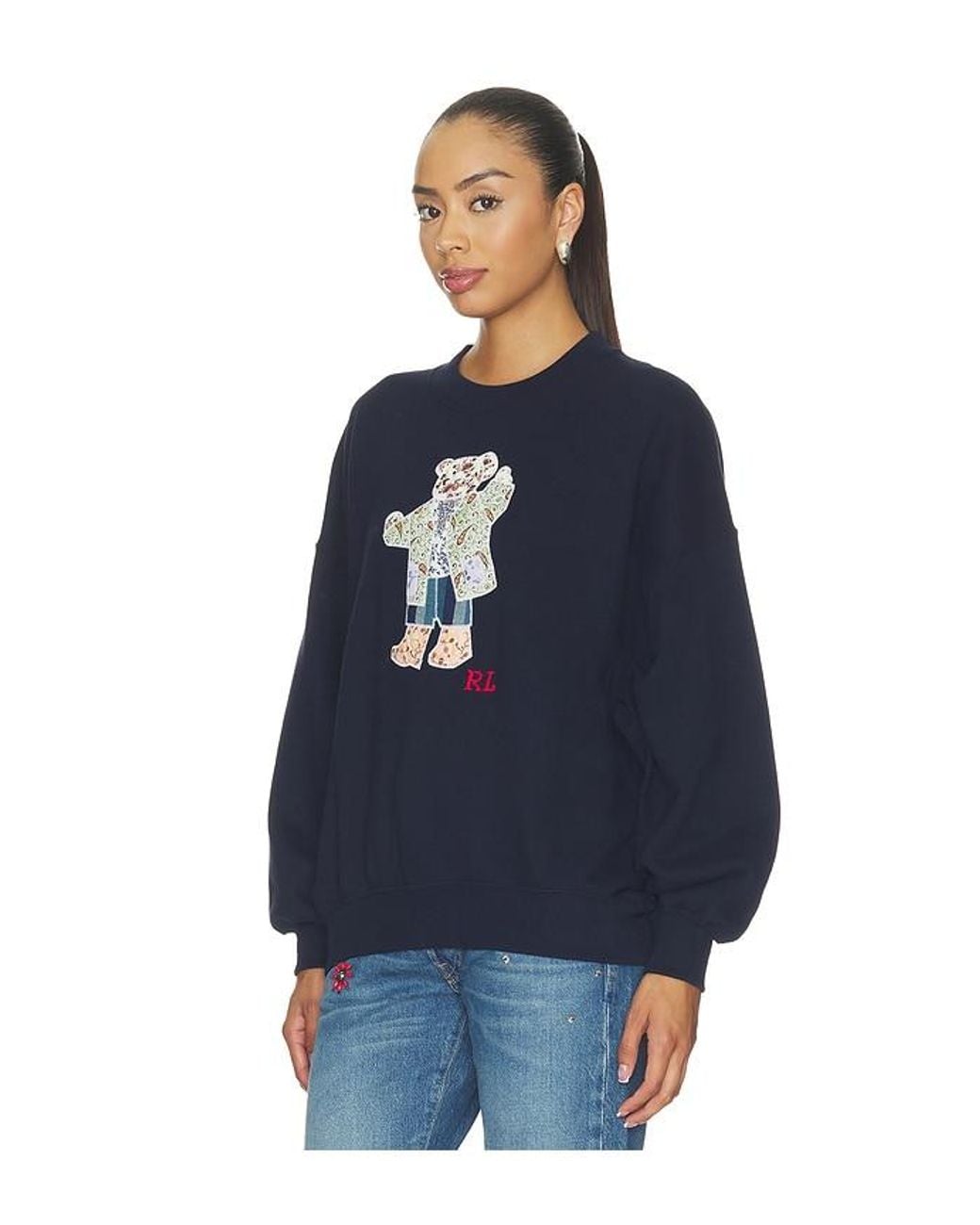 Polo Ralph Lauren Blue Fleece Crew Neck Sweatshirt