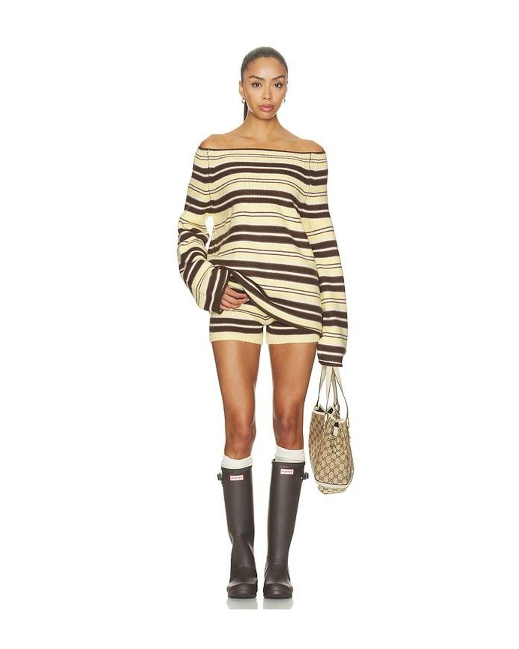 Frankie's Bikinis Black Graham Knit Short