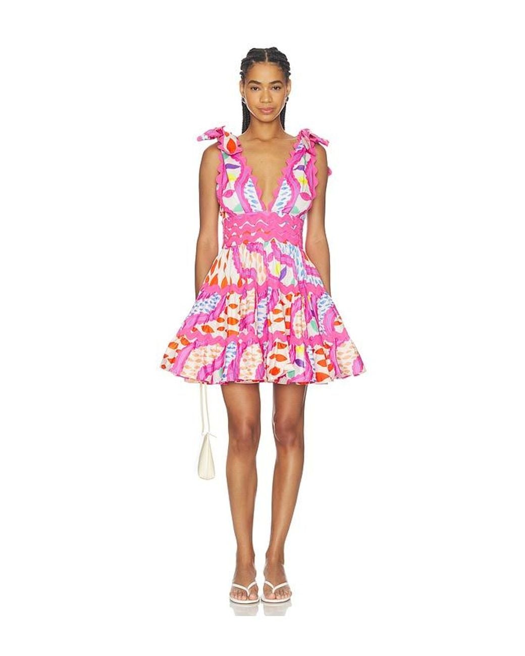 Celiab Red Cheli Floreat Dress
